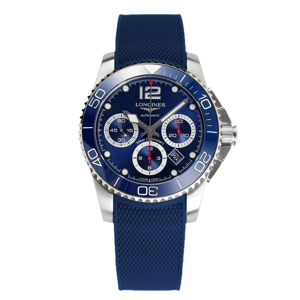 Hydroconquest Blue Dial on Rubber Strap